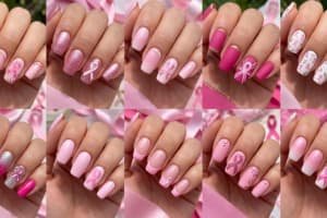 10 Beautiful Pink Ribbon Nail Designs to Show Your Support for Cancer Awareness