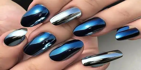Dark Chrome Nails