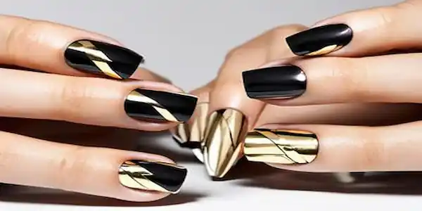 Metallic Accents And Metal Nail Art